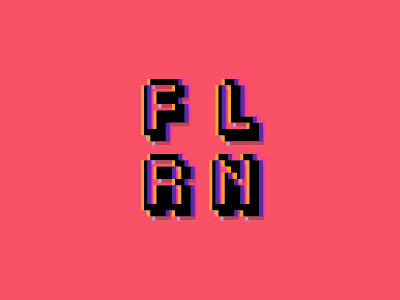 F L R N - 8BIT - Clean Version 8bit colorful colors icon identity logo pixel retro