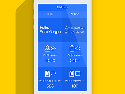 BēStats – Bēhance Stats App (WIP)