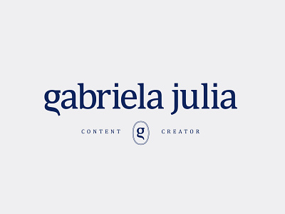 Logo - Gabriela Julia branding custom type personal logo serif typography