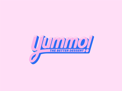 Logo - Yummo Ice Cream branding bubbly custom type cute design dessert ice cream logo shiney yumm