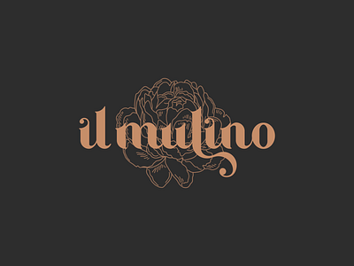 Animated Logo - Il Mulino animation custom type design logo logotype peony social club typography