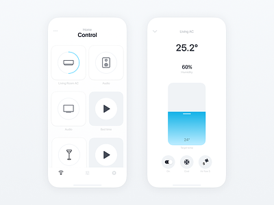 Smart Home Controller animation app branding control home icon ios iot iot development iphone mobile product design room rule setting smart smarthome ui ui design ux