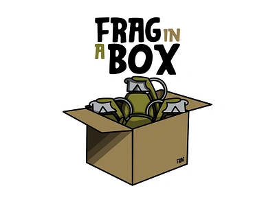 Frag In A Box - Gamer Logo branding call of duty fortnite frag gamer gamer logo illustration logo playstation ps4 sticker twitch warzone xbox xboxone