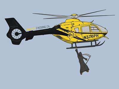 Reaper Air Medical air design helicopter illustration medical reaper rescue sticker