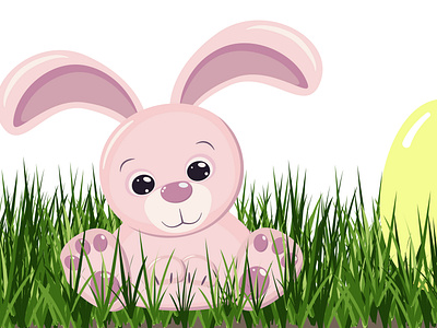 Happy Easter bunny bordur