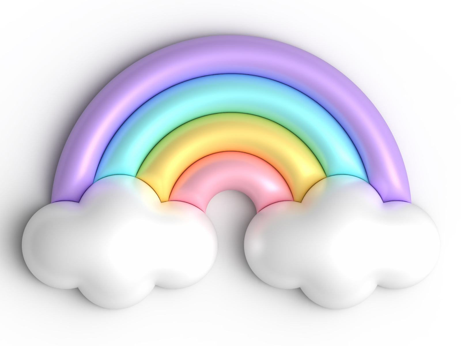 3D Cute Rainbow by VectoriyA on Dribbble