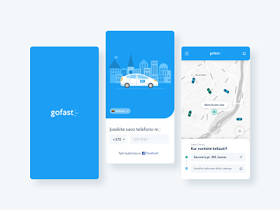 Gofast - taxi app analysis animation app appdesign bolt booking prototype research taxi taxi app uber