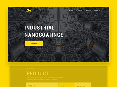 Website for Nano-Clear production black and gold color design industrial landing nano style ui ui ux uidesign user interface web websitedesign websitedesigner