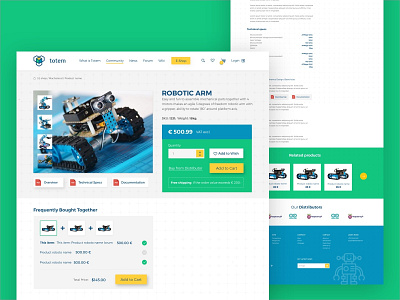 Totem - Discover the joy of making components design electronic green identity landing mode robotic system totem ui ui pack ux web