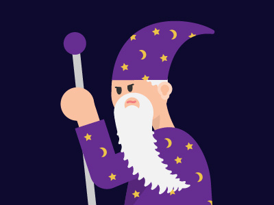 Wizard Attack animation character gamer illustration magic wizard