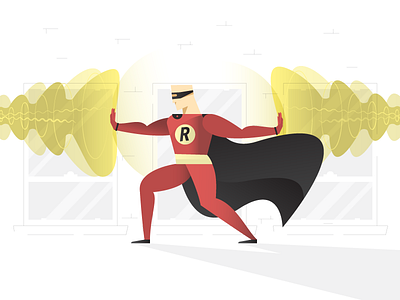 Super Hero action character comic hero illustrator powers super