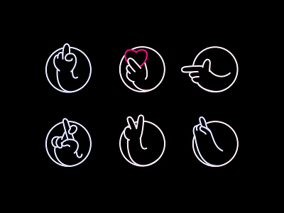 Hand gesture concept design hand illustration