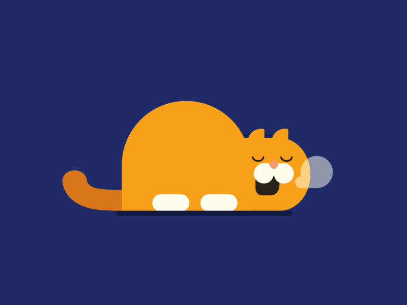 Sleepy animated cat gif loop sleep