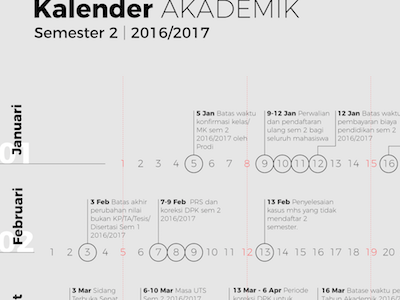 ITB Academic Calendar - WIP