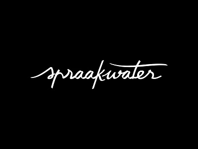 Spraakwater - Logo cursive handwriting handwritten logo