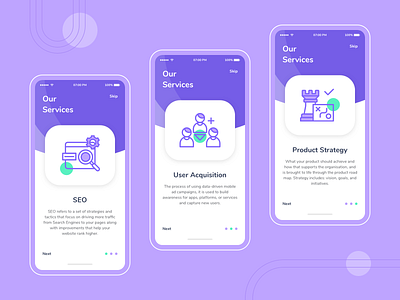 Onboarding Screen for Digital Consulting Agency app app design clean ui design consulting digital agency icon ios mobile app design onboarding outline icon product design services ui ui ux design