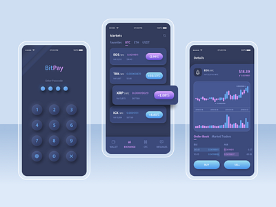 Cryptocurrency App Design