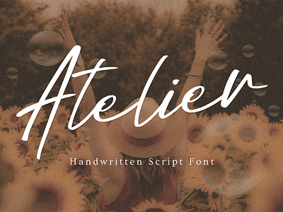Atelier Handwritten Font feminine logo handwritten font logotype magazine script font signage wedding font wedding invitation