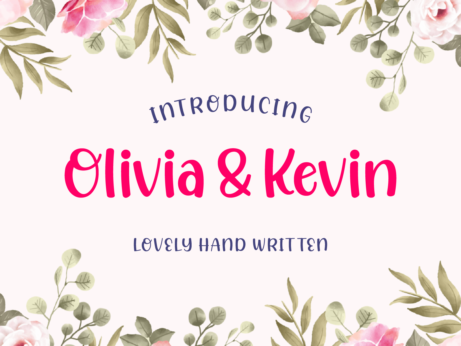 Olivia And Kevin Handwritten Font by Bekeen.co on Dribbble