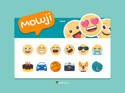 Mowji Emoticon Pack app chat emoji emoticon flat icons illustration messaging stickers vector