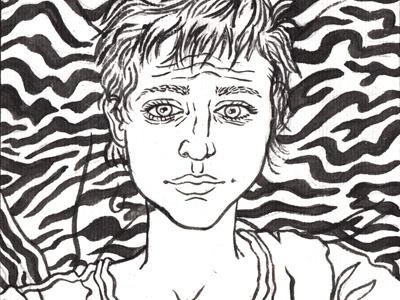 Anxiety Comic Panel anxiety comic illustration ink portrait