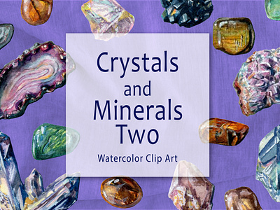 Crystals and Minerals Clip art TWO