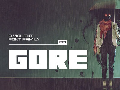 Gore Typeface album cover creativemarket film font futuristic game gaming logo music poster title