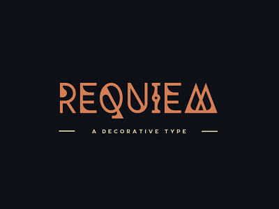 Requiem Typeface album branding cover creativemarket font font design game logo music mystical occult title tugcu typeface