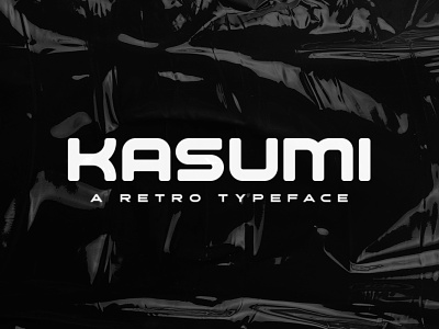 Kasumi Typeface album cover creativemarket film font fontdesign game gaming logo logotype music poster retrofuturistic title typeface