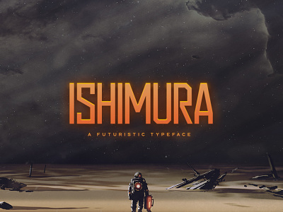 Ishimura Typeface album animation cover creativemarket font futuristic game gaming logo music poster sci fi tall title tugcu typeface