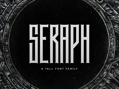 Seraph Typeface album book branding comic cover creativemarket font game gaming gothic logo metal music poster rock title tugcu typeface