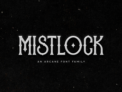 Mistlock Typeface album book branding cover fantasy font logo magic metal music rock title tugcu typeface