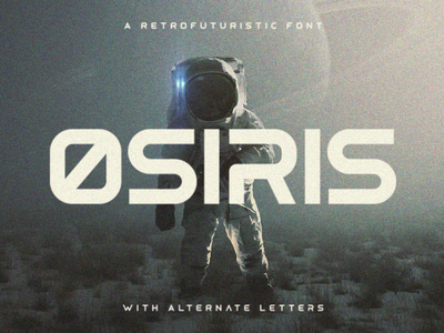Osiris - Futuristic Font album cover creativemarket font futuristic game gaming logo nasa poster retrofuturistic sci-fi title tugcu typeface typography
