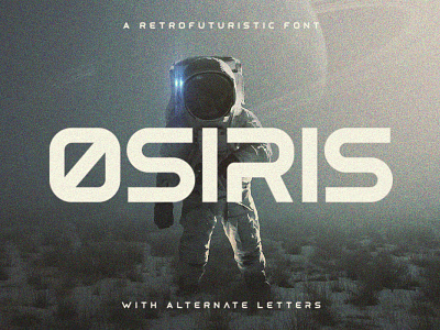 Osiris - Futuristic Font album cover creativemarket font futuristic game gaming logo nasa poster retrofuturistic sci fi title tugcu typeface typography