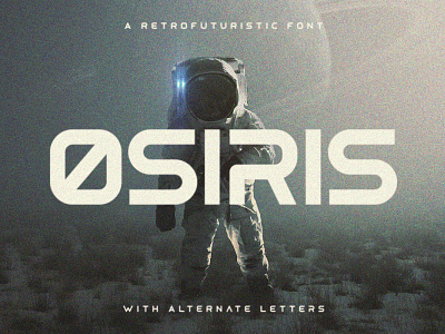 Osiris - Futuristic Font album cover creativemarket font futuristic game gaming logo nasa poster retrofuturistic sci fi title tugcu typeface typography