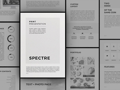 Spectre - Vertical Presentation business minimal portfolio powerpoint presentation print spectre template vertical