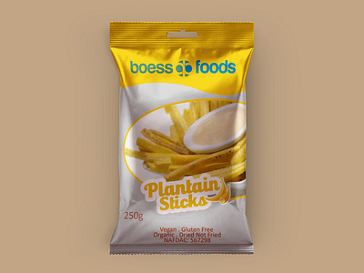 Dried Plantain Sticks food package design packaging product design snacks