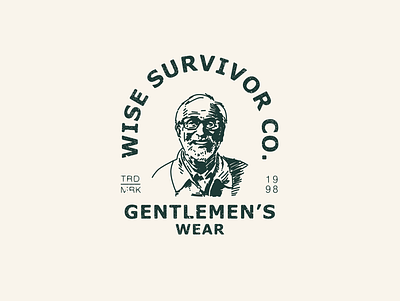 wise survivor co. apparel badges clothing brand design design for sale distressedunrest illustration logo retro vector vintage