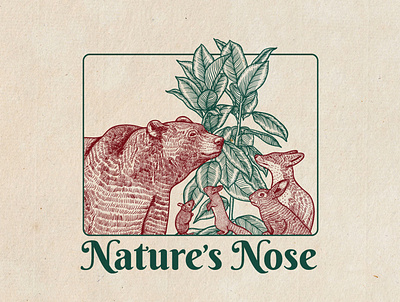 Nature's Nose branding design graphic design illustration logo vector