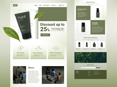 Kahf - Website Design company design ecommerce homepage landing page man care minimalist skincare ui ui design uiux web web design website website design