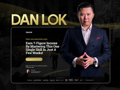 Landing Page Redesign Concept For Dan Lok By Paul Guetan On Dribbble