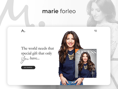 Landing Page Redesign Concept for Marie Forleo