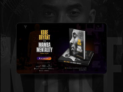 Landing Page Design Concept for "The Mamba Mentality" Book branding design mobile site responsive design responsive layout sports ui ux ux design web design web development