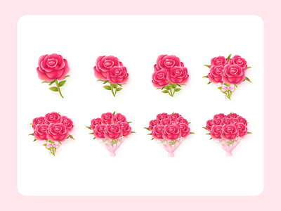 Rose design flat illustration logo ux