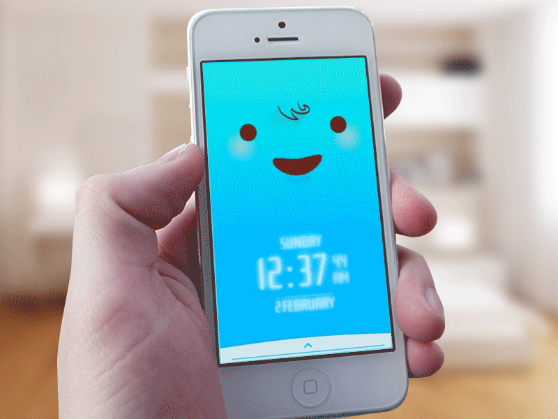 Bweeb Alarm alarm app application clean clock flat illustration iphone monster ui web app wip