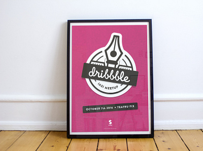 Dribbble Iasi Meetup 2016 Poster community design dribbble iasi illustration logo meetup mockup poster romania