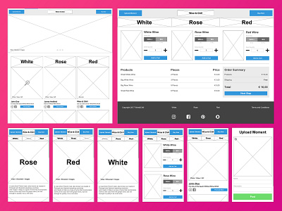 Wine+Chill website wireframe