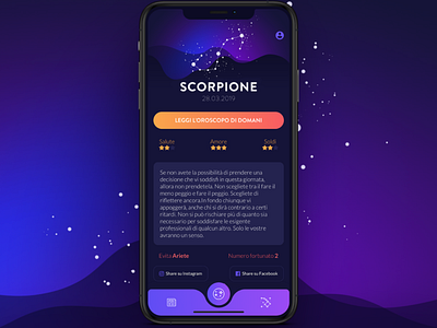 Oroscopo app design