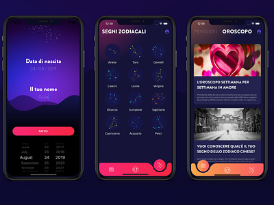 Oroscopo app design