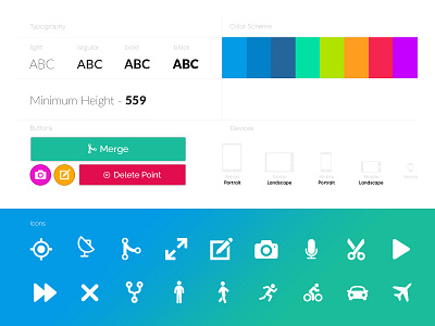 TraceMyTrack style guide app branding design ios portfolio style guide ui ux